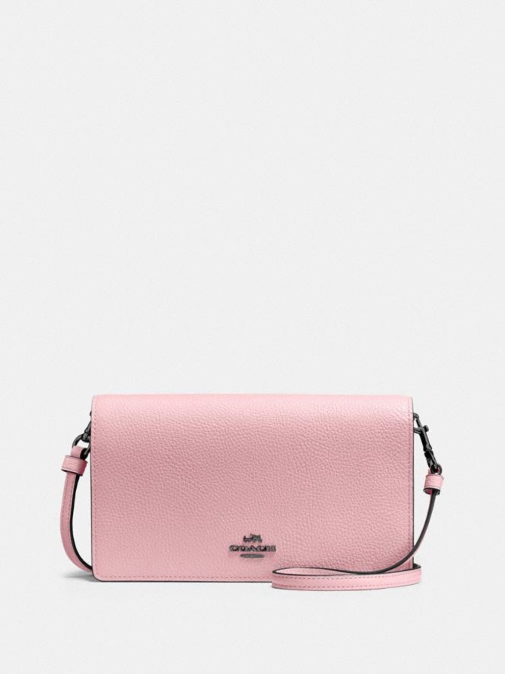 Coach Hayden Foldover Clutch Bag Crossbody 87401 Blush Leather Pewter